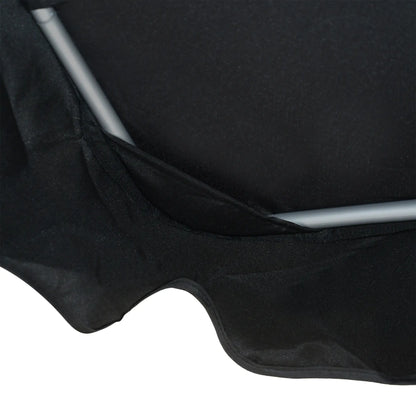 3-Seater Outdoor Swing Bench, Adjustable Canopy, Black Porch Swings with Canopy at Gallery Canada