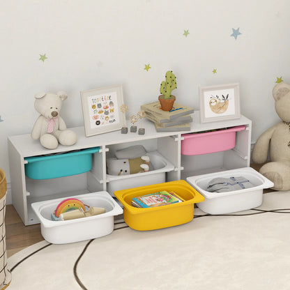 Kids Toy Storage Organizer with 6 Removable Plastic Bins Bookshelves & Bookcases at Gallery Canada