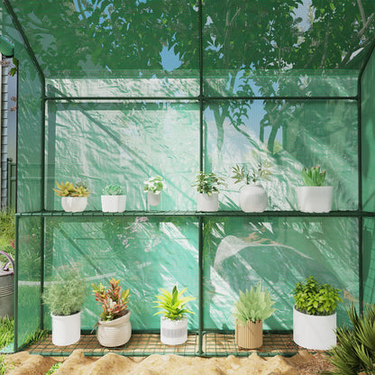 Walk-in Greenhouse, 73" x 47" x 75", Portable Plant House, Green Walk In Greenhouses at Gallery Canada