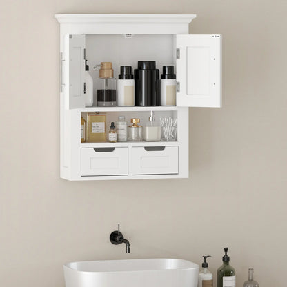 White Wall Cabinet, Medicine Cabinet With Shelf, 24 Inch, White Wall Mounted Cabinets at Gallery Canada