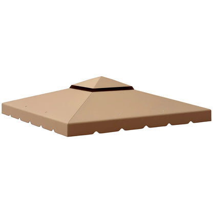 10' x 10' Replacement Canopy, Gazebo Top Cover, Double Vented Roof, Khaki Gazebos at Gallery Canada