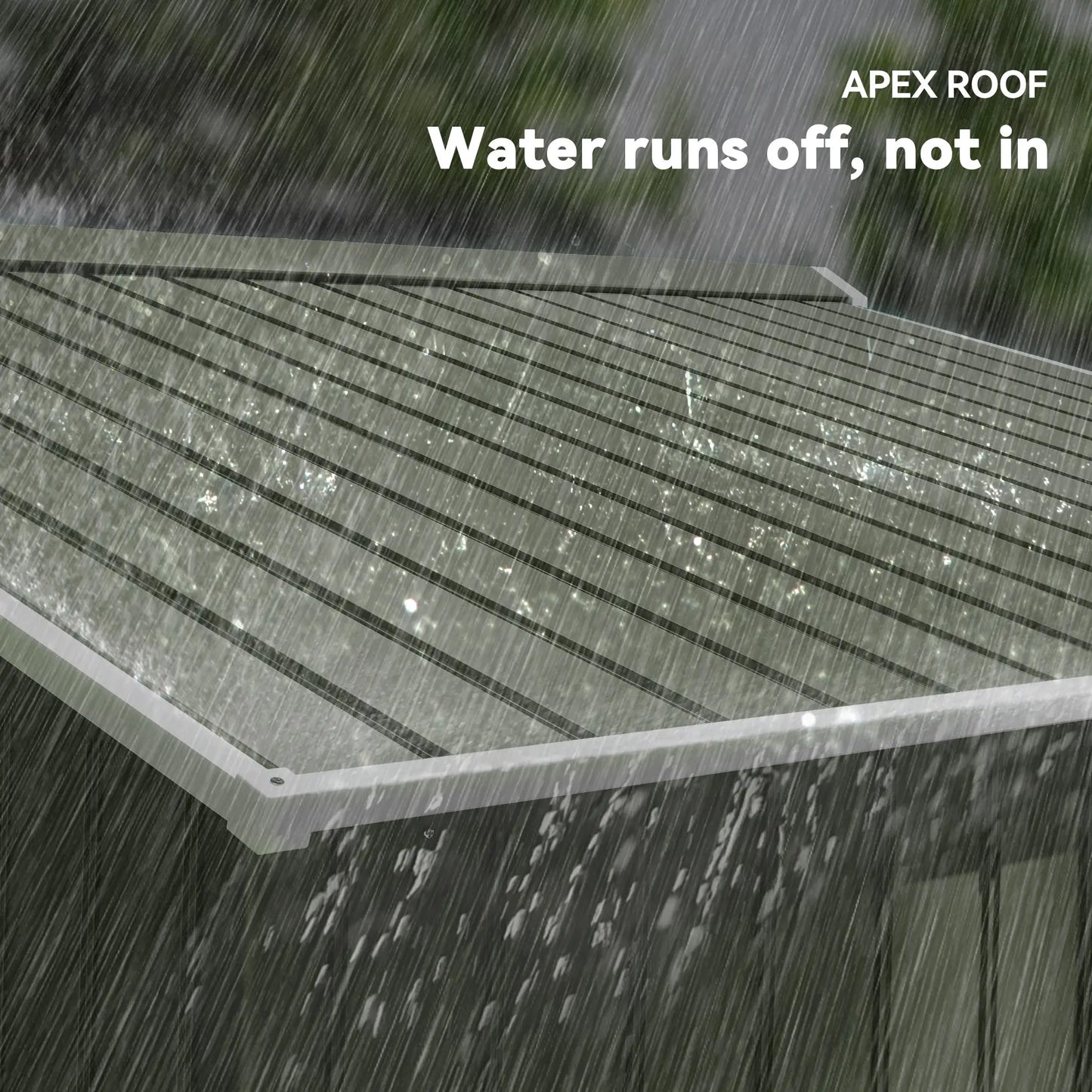 9.1'x6.4'x6.3' Garden Storage Shed, Foundation Kit, Double Doors, Light Green Sheds at Gallery Canada