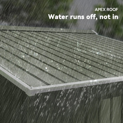 9.1'x6.4'x6.3' Garden Storage Shed, Foundation Kit, Double Doors, Light Green Sheds at Gallery Canada