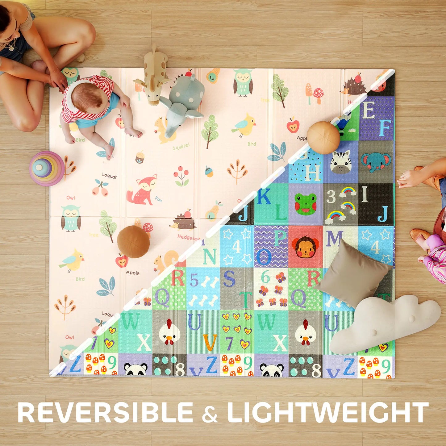 Foldable Baby Play Mat, Reversible Foam Crawling Mat, Toddler Nursery Kids Gym & Playmats at Gallery Canada