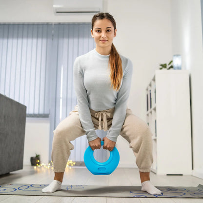 13lbs Kettlebell, Wide Handle, Home Gym Weight Lifting, Light Blue Strength Training Equipment at Gallery Canada
