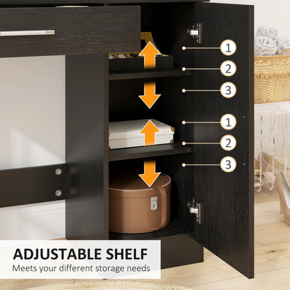 Vanity Desk with Mirror, Drawer, Open Compartment, Shelves, Cabinet Dressing & Vanity Tables at Gallery Canada