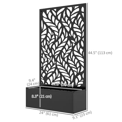 Metal Outdoor Privacy Screen, Raised Garden Bed, Wall Mount or Freestanding Galvanized Planter Boxes at Gallery Canada