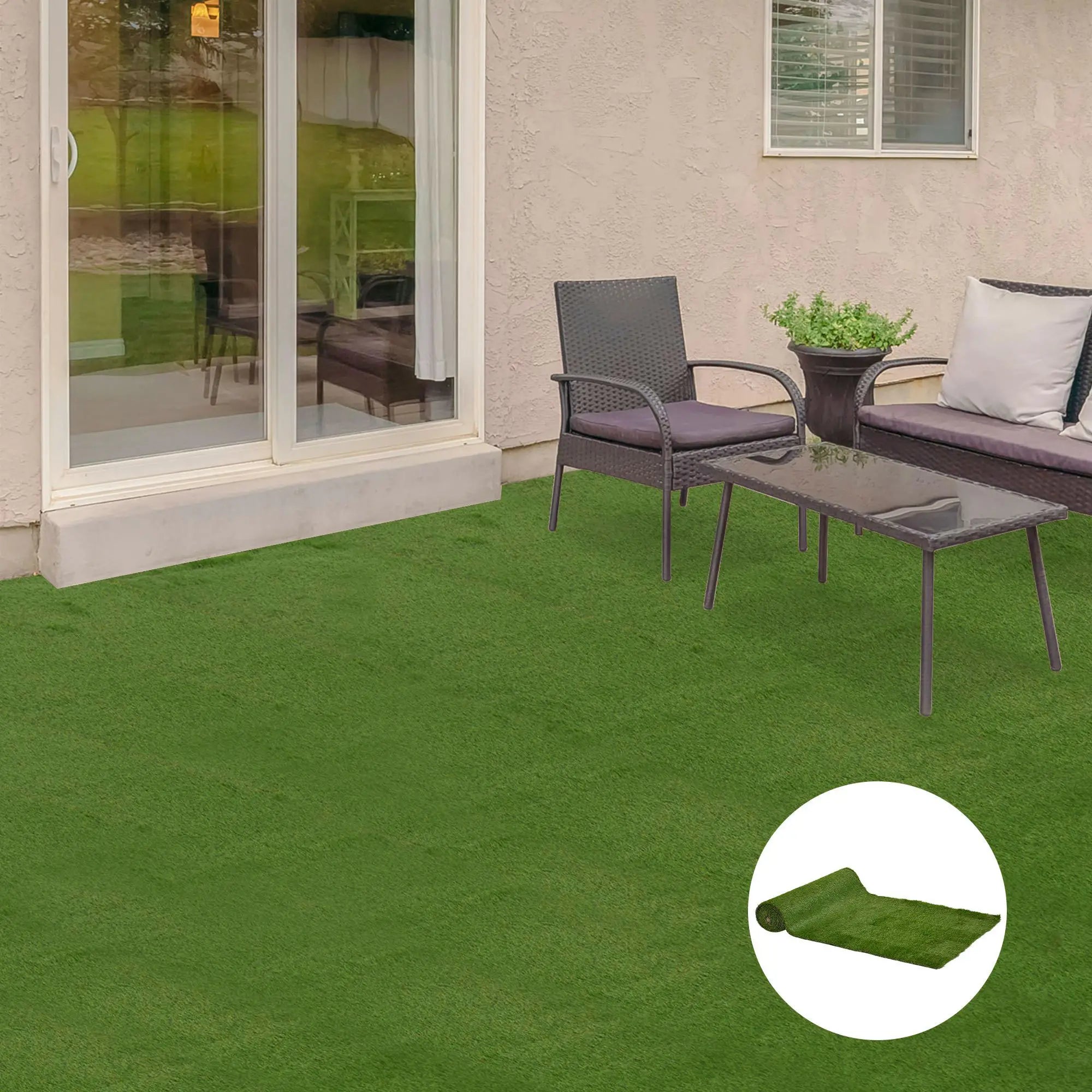 Artificial Grass 10' x 3', UV Protection, Drain Holes, Green Garden Decor at Gallery Canada