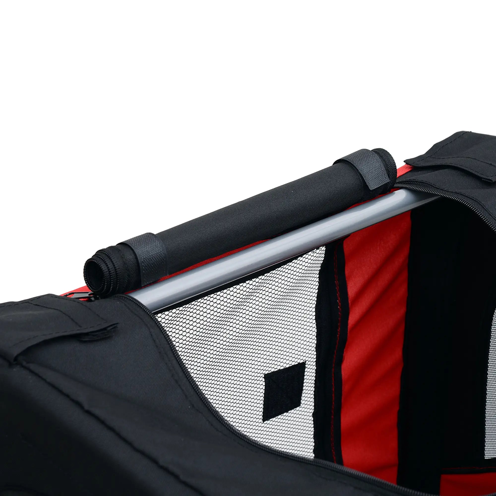 Foldable Dog Bike Trailer, Pet Cargo Carrier, Red/Black Dog Bike Trailers & Strollers at Gallery Canada