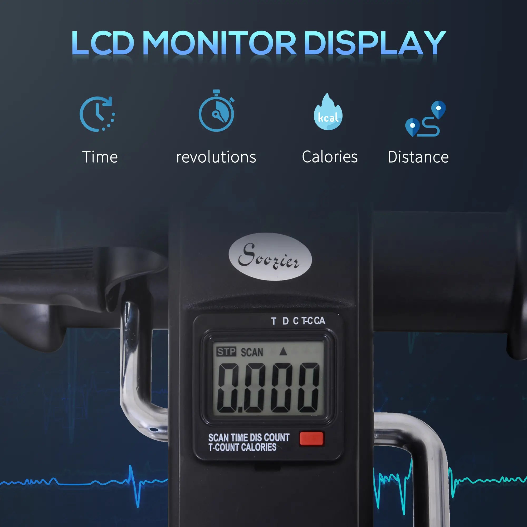 Portable Mini Pedal Exercise Bike, LCD Display, Black Exercise & Stationary Bikes at Gallery Canada