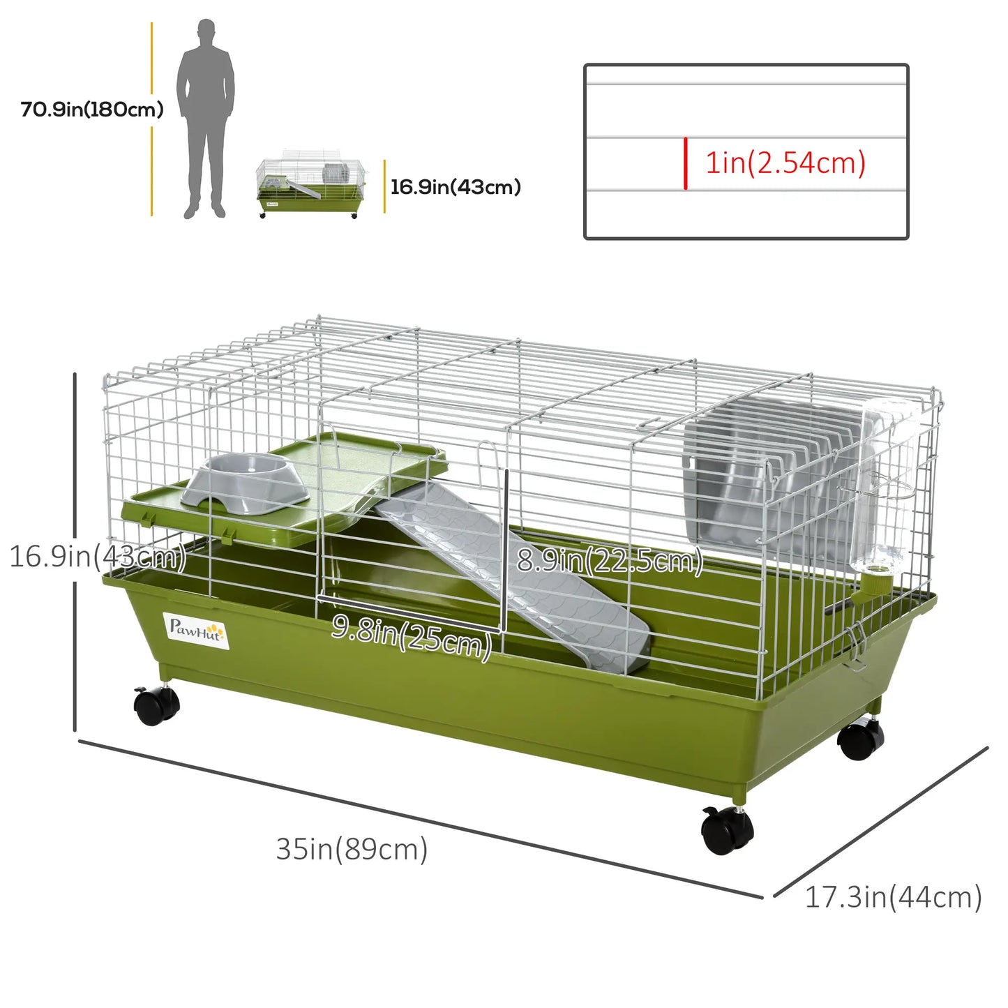 Small Animal Cage, Rolling Bunny Cage, Guinea Pig Cage, Green Houses & Habitats at Gallery Canada