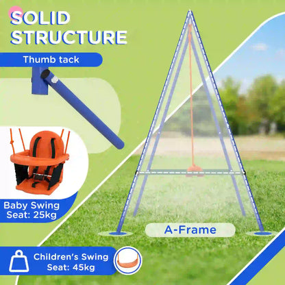 Kid Swing Set with Safety Harness, 6 Months+, Heavy Duty, Indoor/Outdoor, Orange Gym Sets & Swings at Gallery Canada