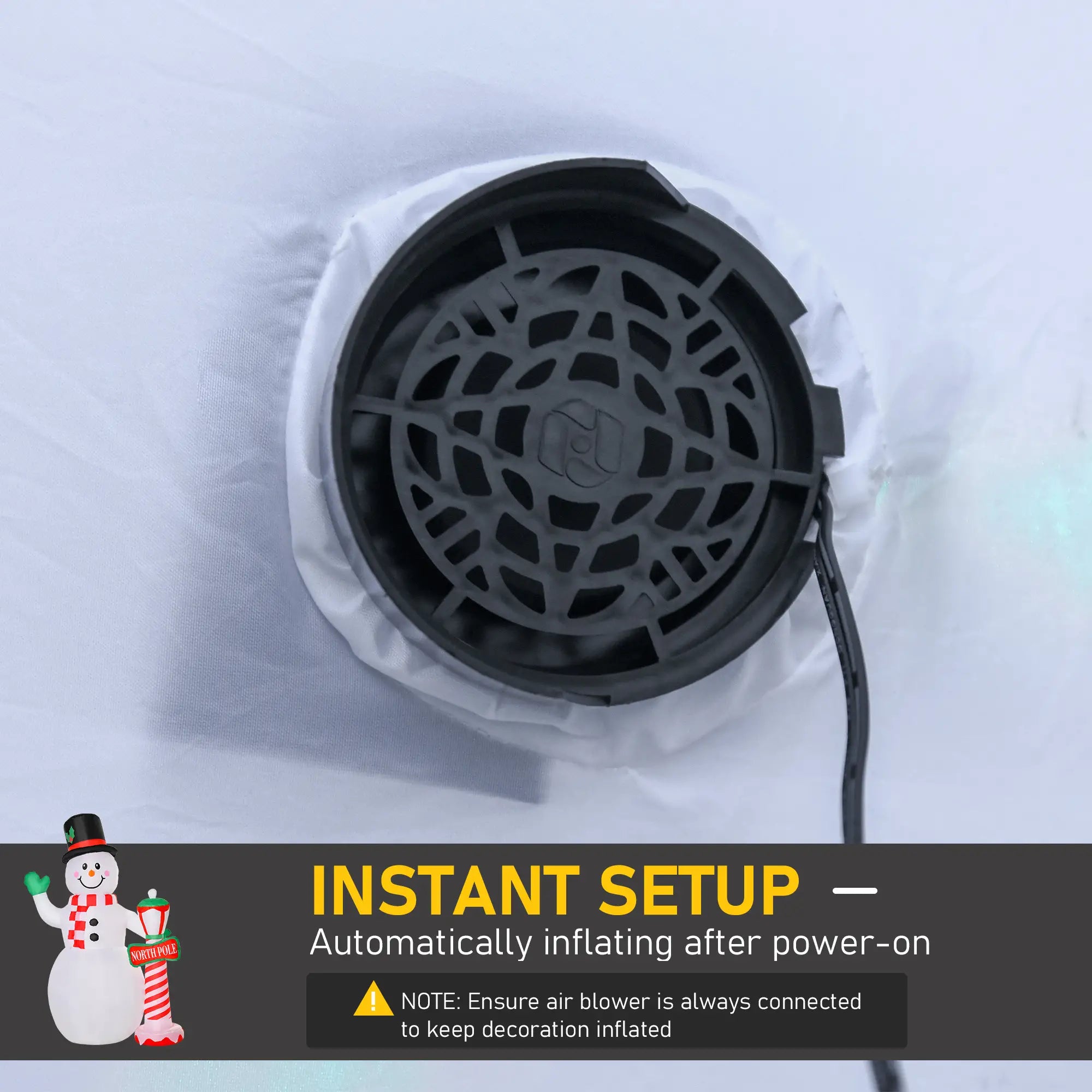 7.9ft Inflatable Snowman Decoration, Lighted, Indoor Outdoor Christmas Inflatables at Gallery Canada