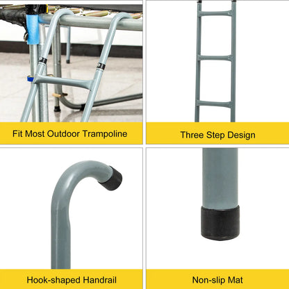 Steel Trampoline Ladder, 3-Step, Fits 12ft & 14ft, 330 lbs Trampolines at Gallery Canada