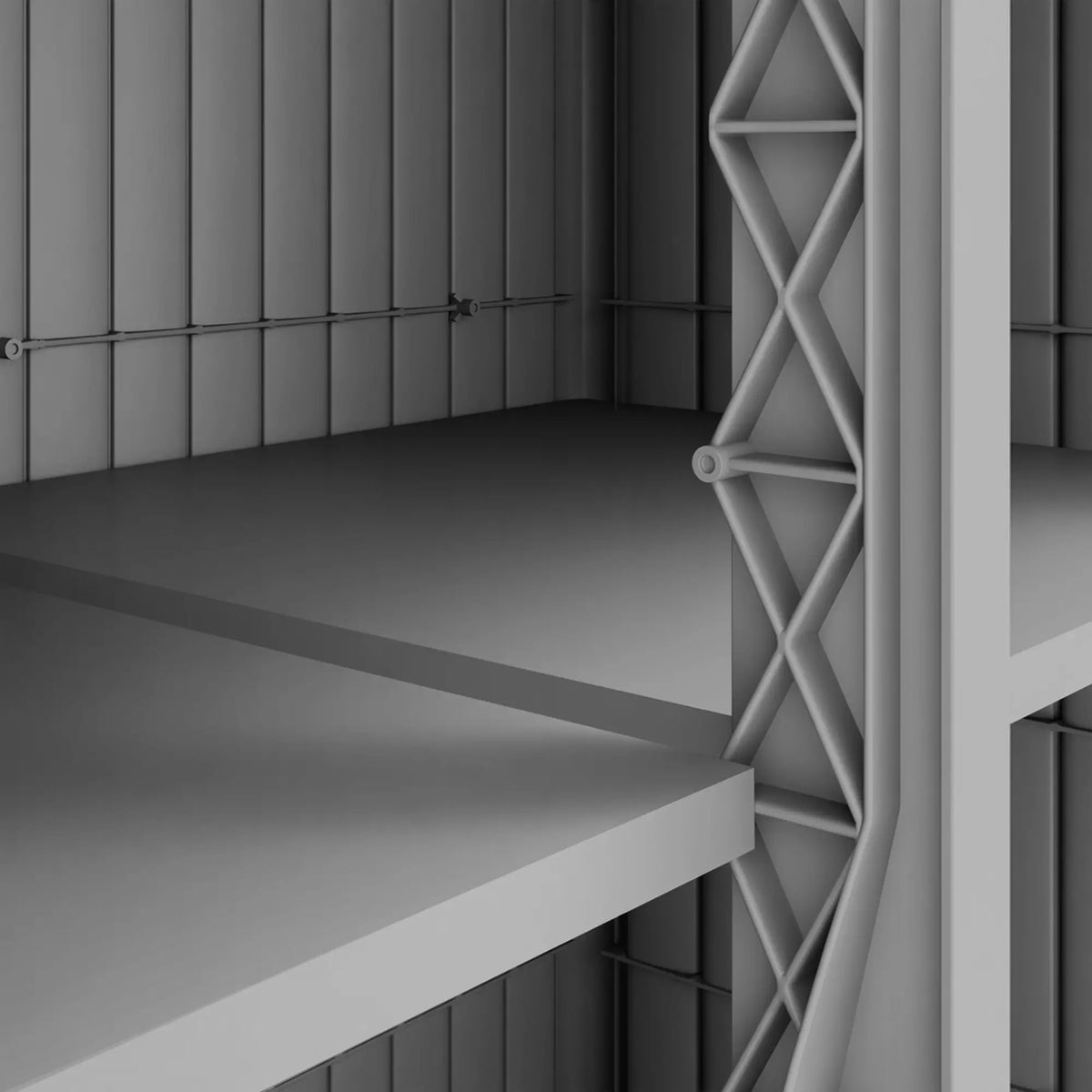 Armoire de rangement extérieure de 127 gallons, gris