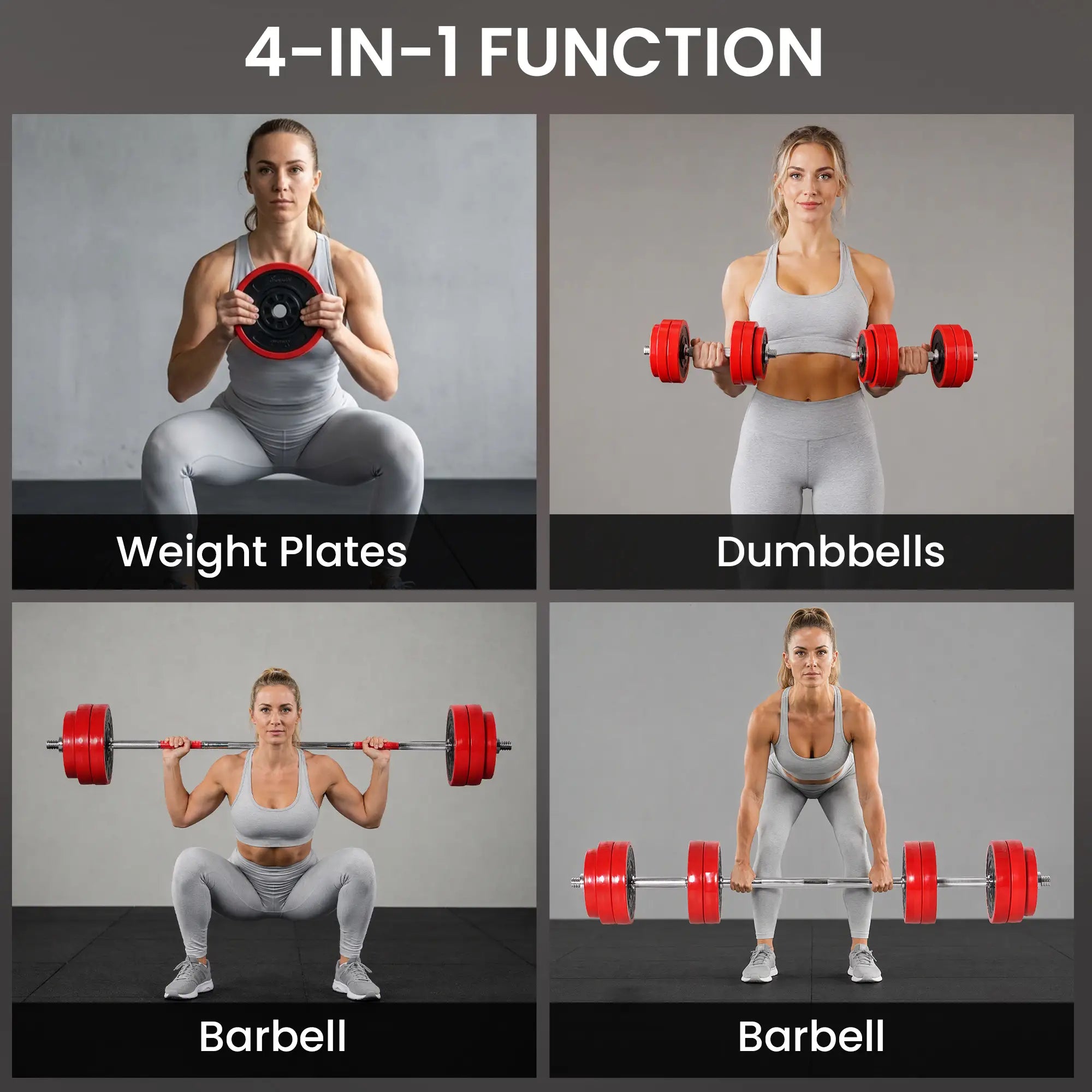 66lbs 2-In-1 Dumbbell, Barbell Adjustable Set, Strength Exercise Dumbbells & Barbells at Gallery Canada