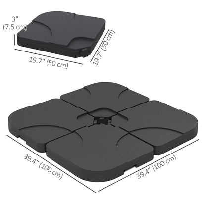 4pc Portable Umbrella Base Weights, Garden Parasol Stand, Black Umbrella Bases at Gallery Canada