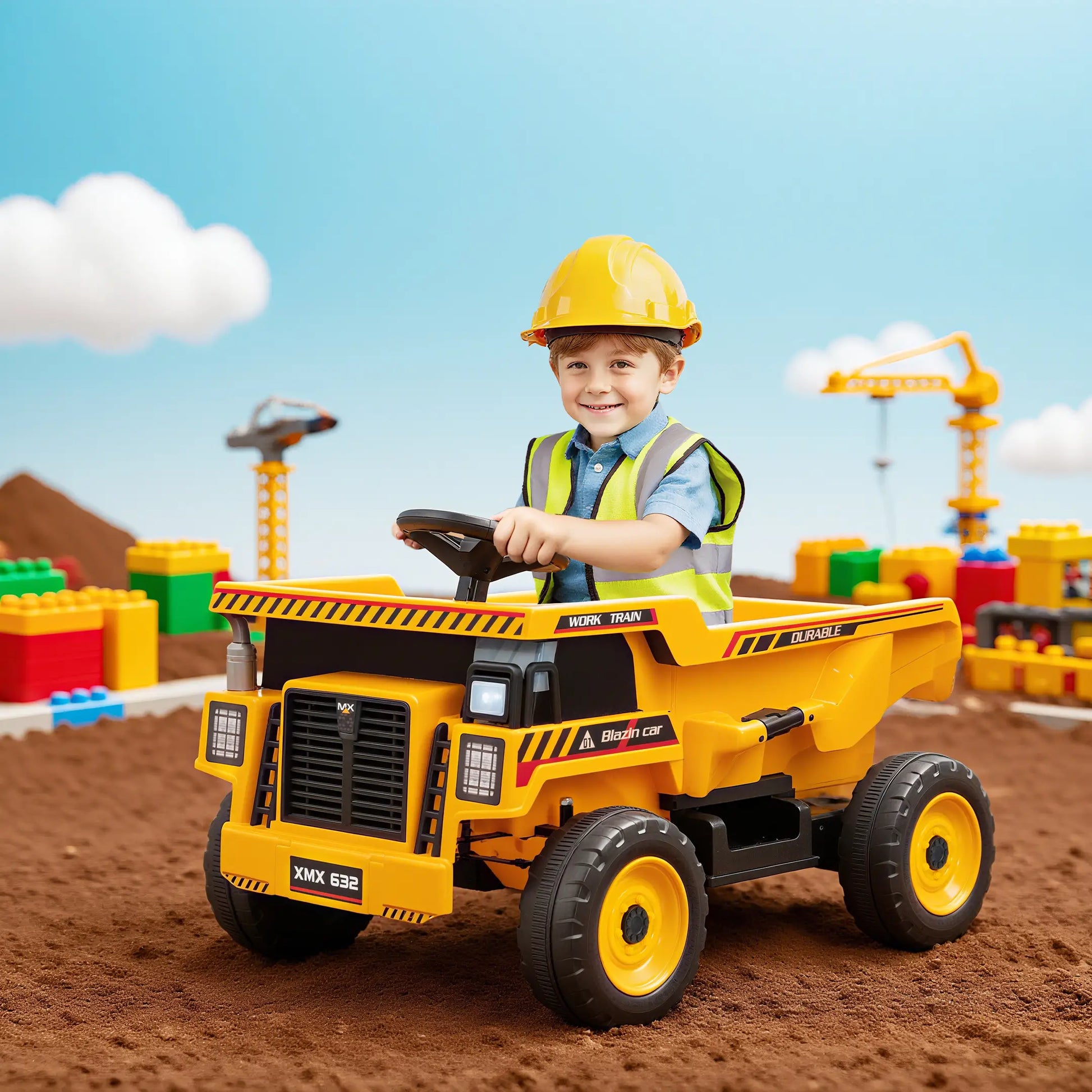 Kids Electric Car, Ride On Dump Truck, 12V, Yellow Toy Excavators at Gallery Canada