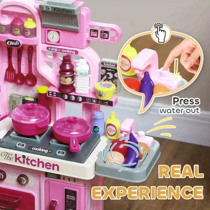 Cuisine de jeu pour enfants avec 33 accessoires, lumières et sons, 3-6 ans