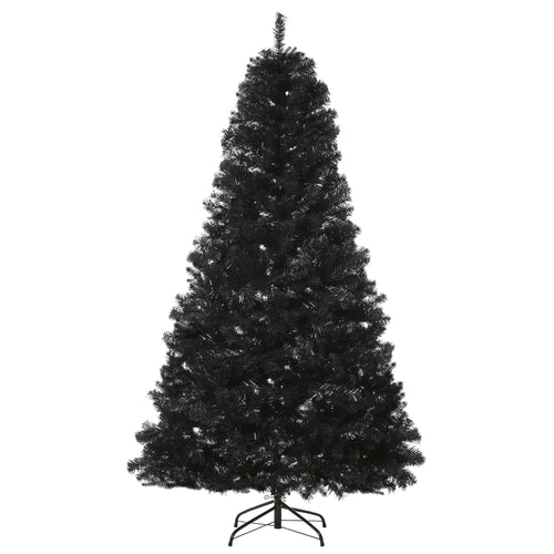 7ft Artificial Christmas Tree, Indoor Holiday Decoration, Black