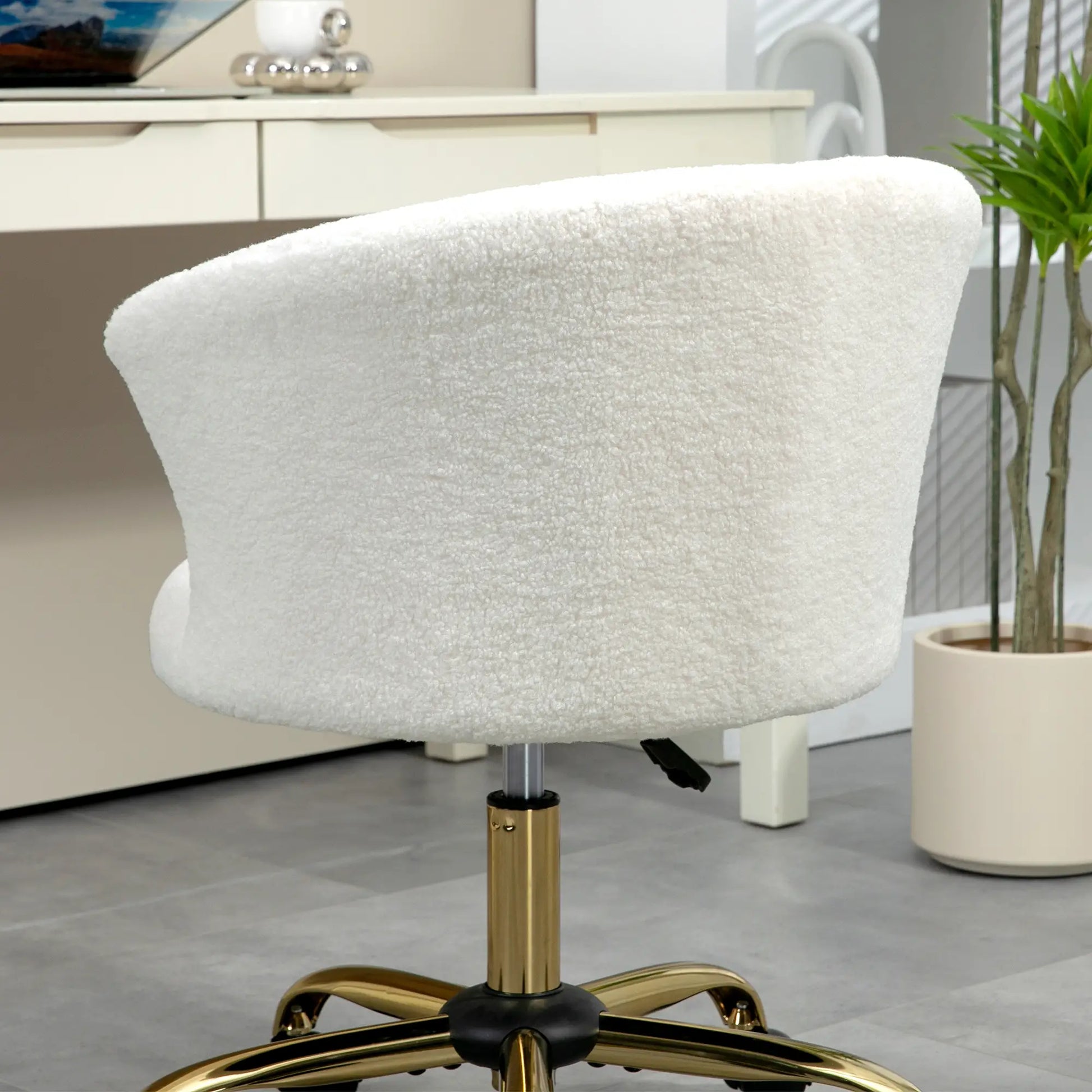 Armless Office Chair, Adjustable Height, Swivel Wheels, Mid Back, Gold Task Chairs at Gallery Canada