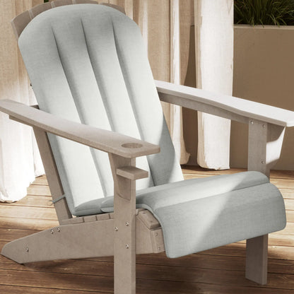 Set of 2 Patio Chair Cushions, High Back, High-Density Foam, Light Grey Patio Chair Cushions at Gallery Canada