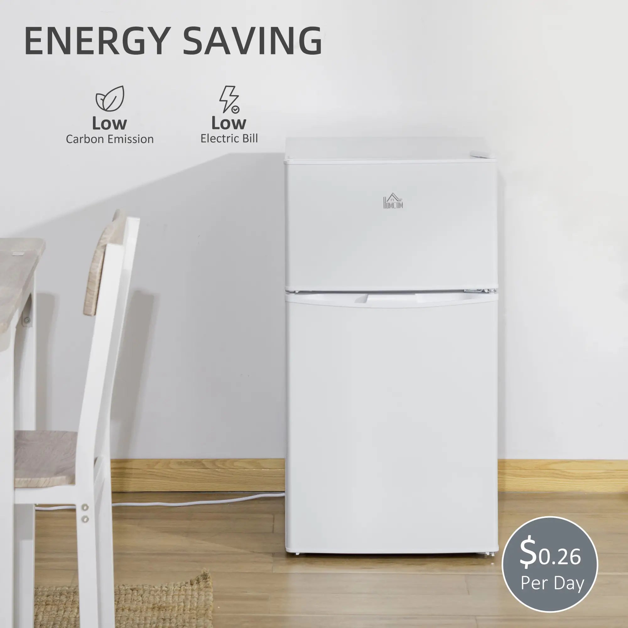 3.2 Cu Ft Compact Refrigerator, Mini Fridge with Freezer, Adjustable Shelves, White Small Kitchen Appliances at Gallery Canada