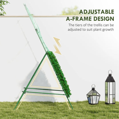 Adjustable A-Frame Garden Trellis, 20 Metal Clips, 4 Net Straps Plant Stands at Gallery Canada