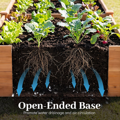 U-Shaped Wooden Garden Raised Bed, Orange