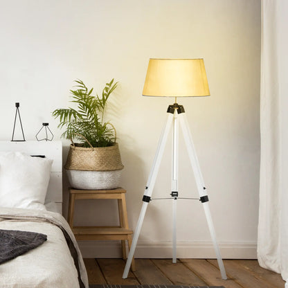Adjustable Height Wooden Floor Lamp, E26 Base, and Grey, White Floor Lamps & Ceiling Fan Lights at Gallery Canada