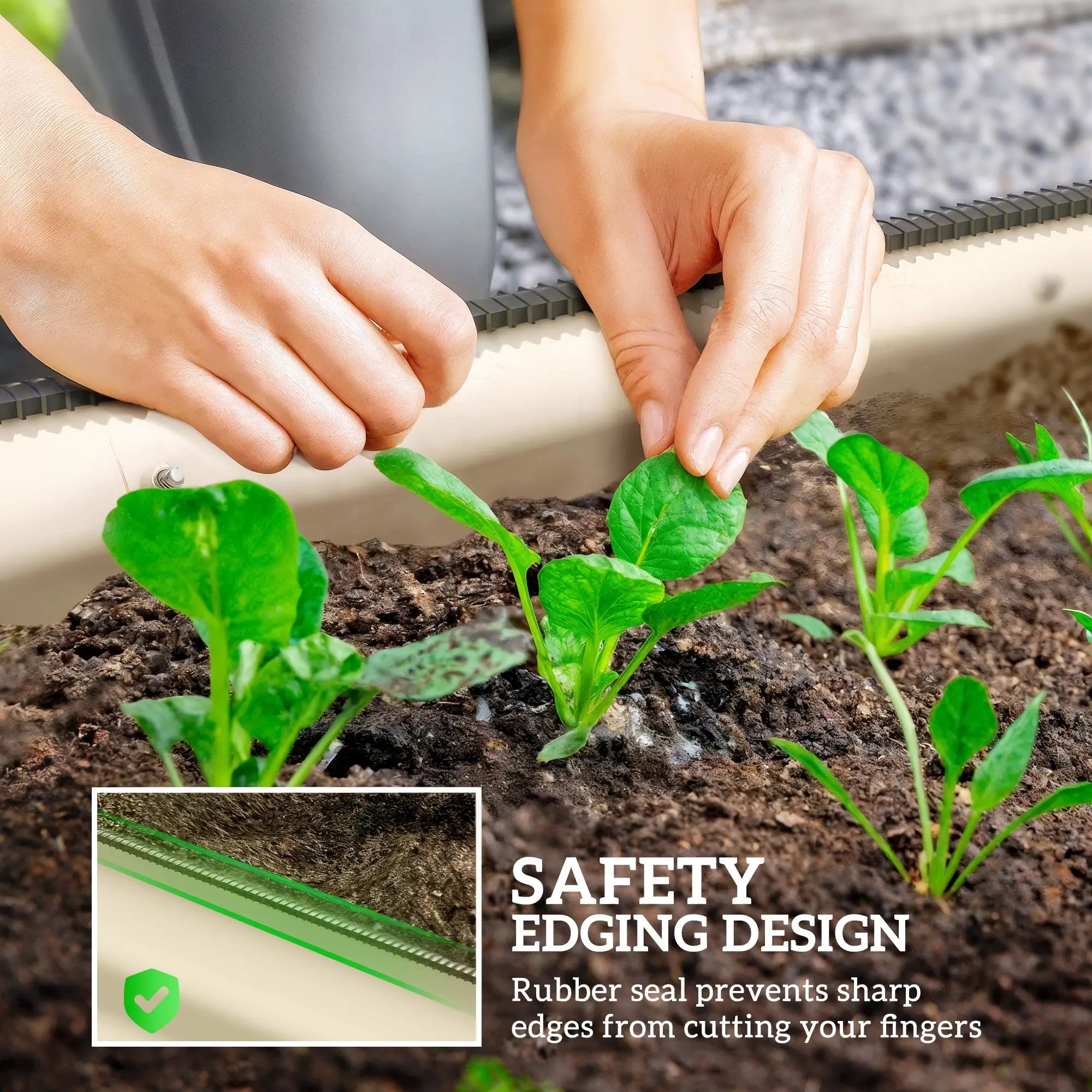 7.9 x 2 x 1ft Galvanized Raised Garden Bed Kit, Metal Planter Box, Cream White Galvanized Planter Boxes at Gallery Canada