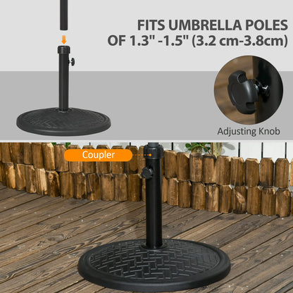 31lbs Concrete Umbrella Base, Round Outdoor Stand, Black Umbrella Bases at Gallery Canada