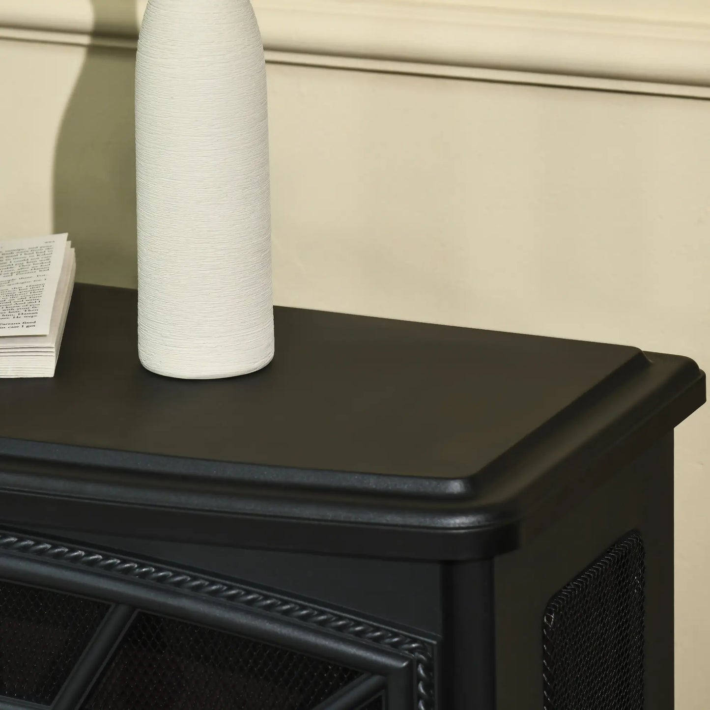 Electric Fireplace Heater, Freestanding, Realistic Flame, Timer, Overheat Protection, 750W/1500W, Black Electric Fireplaces at Gallery Canada