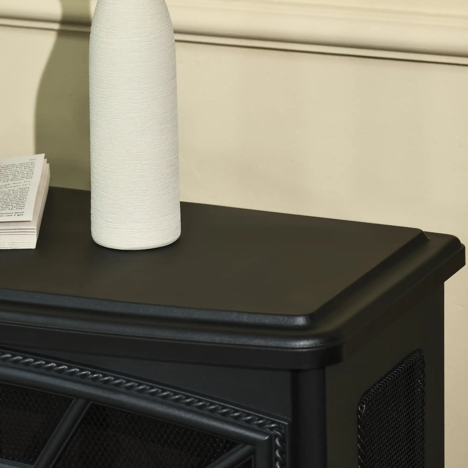 Electric Fireplace Heater, Freestanding, Realistic Flame, Timer, Overheat Protection, 750W/1500W, Black Electric Fireplaces at Gallery Canada