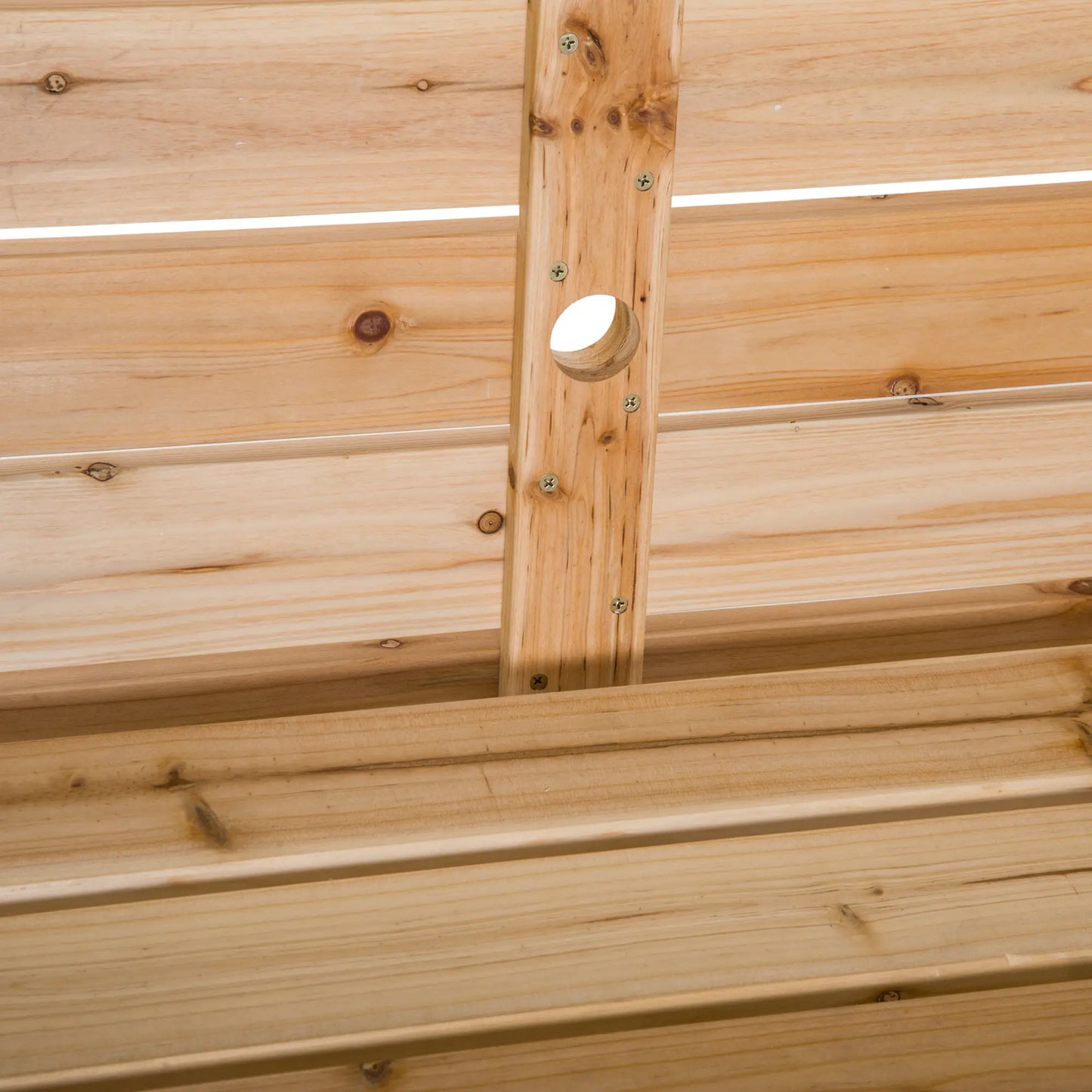 Wooden Folding Picnic Table with Benches, Outdoor Convertible Patio Garden Bench, Umbrella Hole Outdoor Dining Sets at Gallery Canada