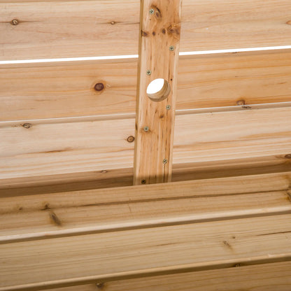 Wooden Folding Picnic Table with Benches, Outdoor Convertible Patio Garden Bench, Umbrella Hole Outdoor Dining Sets at Gallery Canada