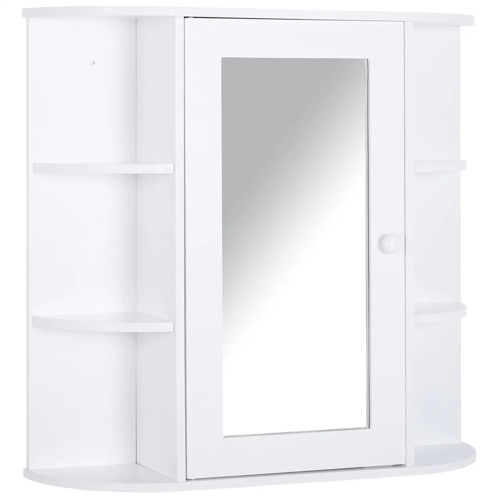 Mirrored Bathroom Wall Cabinet, Wall Mounted, With Door & Shelves, White Mirror Medicine Cabinets at Gallery Canada