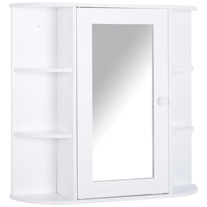 Mirrored Bathroom Wall Cabinet, Wall Mounted, With Door & Shelves, White Mirror Medicine Cabinets at Gallery Canada