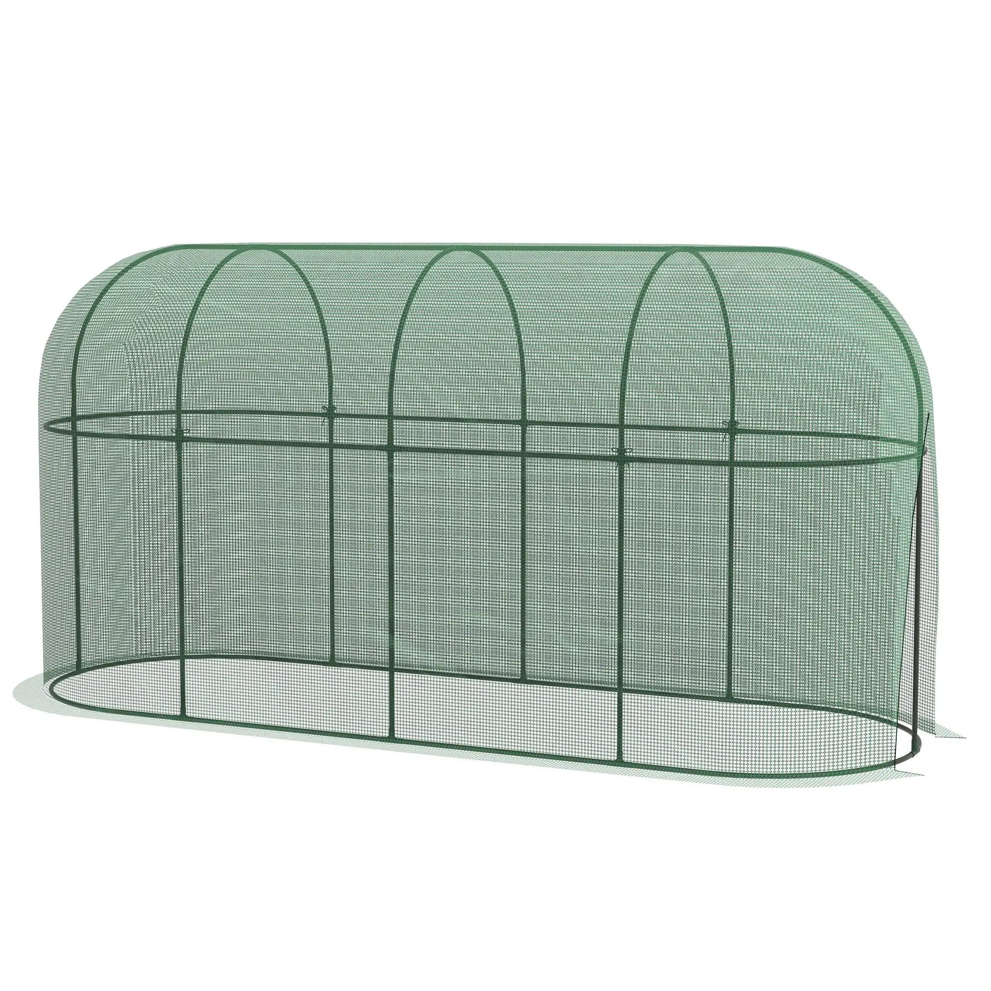 9.8' x 3.3' Plant Protector Tent, Crop Cage, Zipped Door, Ground Stakes Walk In Greenhouses at Gallery Canada