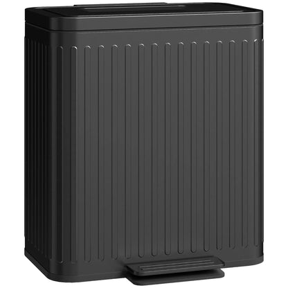 Trash Can, 2 x 5.3 Gallon, Soft Close Lid, Removable Inner Buckets