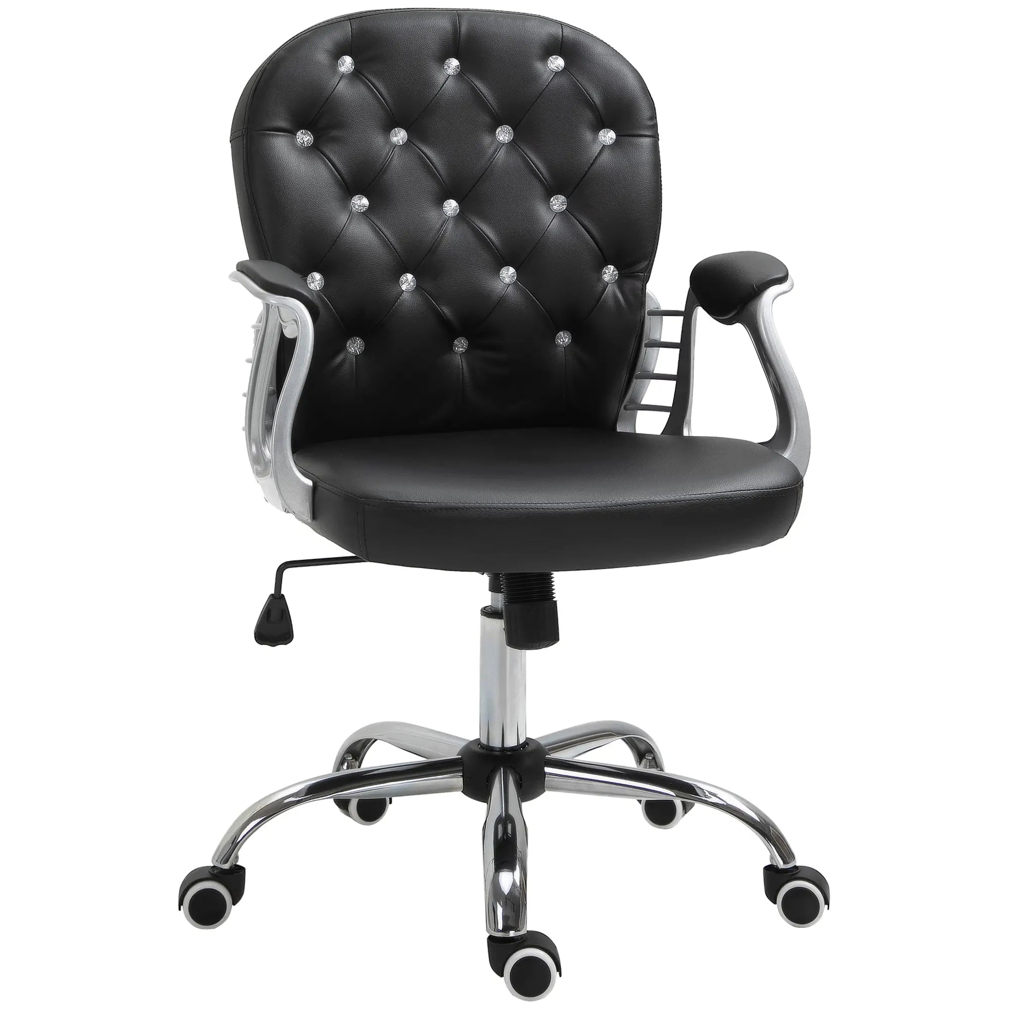 Ergonomic Office Chair, Adjustable Height, Padded Seat, Black Executive & Manager Chairs Black at Gallery Canada
