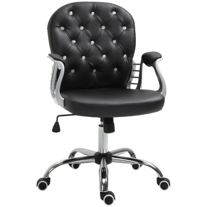 Ergonomic Office Chair, Adjustable Height, Padded Seat, Black Executive & Manager Chairs Black at Gallery Canada