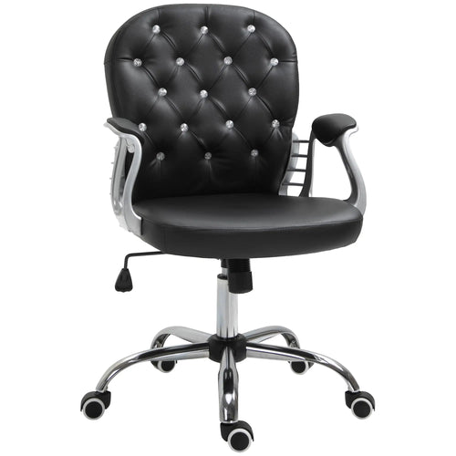Ergonomic Office Chair, Adjustable Height, Padded Seat, Black