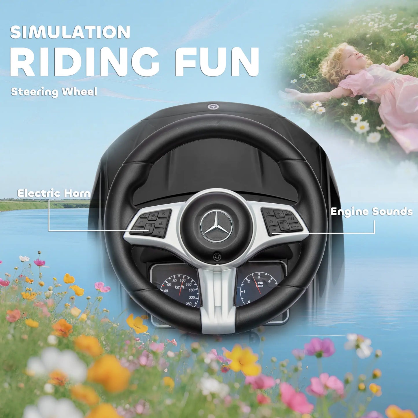 2-in-1 Sliding Walking Car for Toddlers, Black