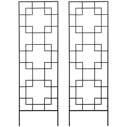 2 Pack Garden Trellis, Metal Grid Panels for Climbing Plants, 72" Tall Plant Stands at Gallery Canada