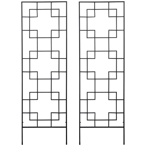 2 Pack Garden Trellis, Metal Grid Panels for Climbing Plants, 72