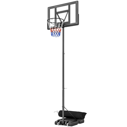 Adjustable Basketball Hoop Stand, 4.4-10 Ft, Shatterproof Backboard, Weight Bag Basketball Black at Gallery Canada