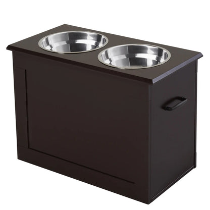 Elevated Dog Bowls, 2 Stainless Steel, Large Size, Coffee Dog Bowls at Gallery Canada