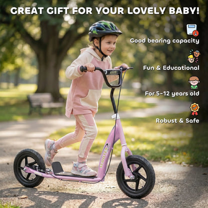 Kids Scooter Bike, 12'' Tire, for 5-12 Year Old, Pink Scooters at Gallery Canada