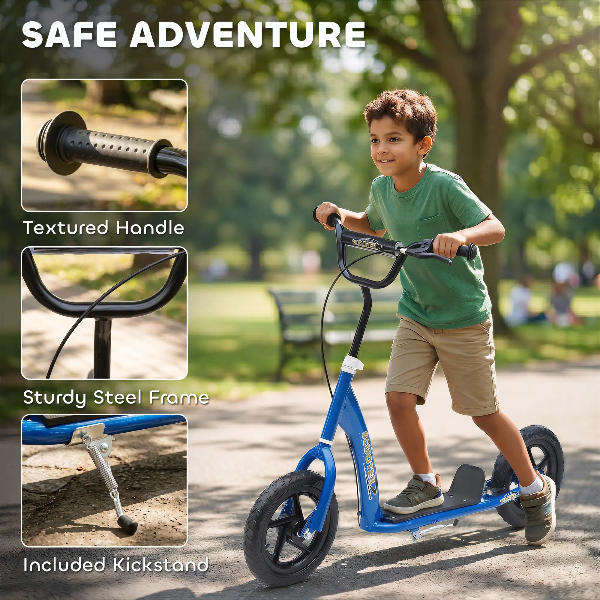 Kids Scooter Bike, 12'' Tire, for 5-12 Year Old, Blue Scooters at Gallery Canada